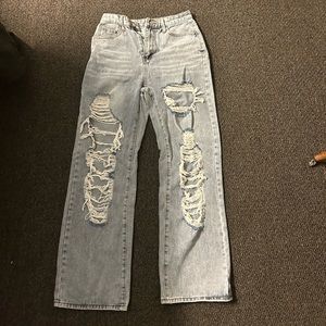 Ripped light wash jeans